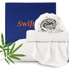 100 Organic Viscose Derived from Bamboo, 4-Piece Queen Bed Sheet Set, Ultra ...