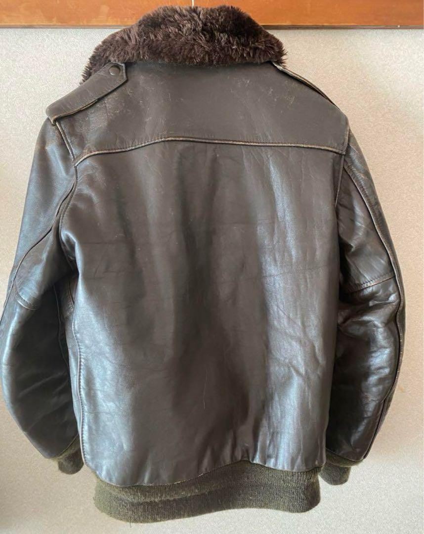 schottショット 36LONG I.S.674.M.S G-1 A-2襟ボア Schott 36 LONG IS674.MS G-1 A-2 collar boa Leather Jacket