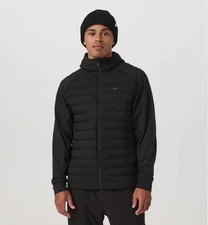 Vuori Steadfast Insulated Hybrid Jacket Hoodie Down Black V279 Mens Medium 