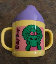 Vintage 1997 Barney And Friends Baby Bop Cup With Lid Melamine Zak Designs