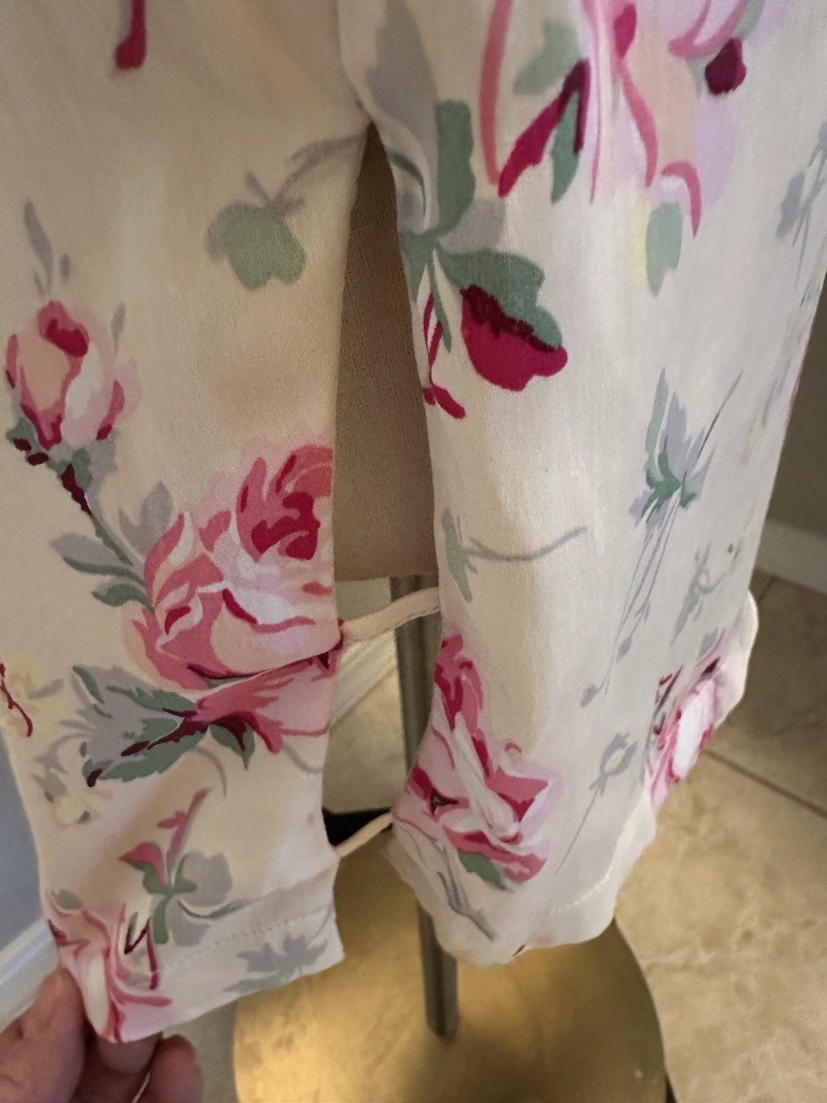 NWT Zara Silky Floral Dress With Super Cute Side Cut Outs -Small thumbnail 6