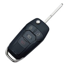 Replacement Flip Key Fob Shell Case for Ford Fusion 2013 2014 2015 2016 Black