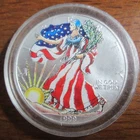 American Historic Society One Ounce .999 Fine Silver In Color 1999 Silver Eagle