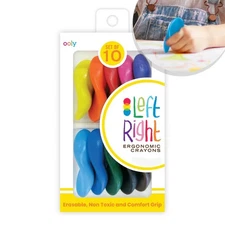 Ooly Ergonomic Erasable Crayons for Young Kids, 10 Colored Office Product