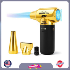 Compressed Air Duster - Electric Duster for Hair Barber, 3 Gear Mini Portable...