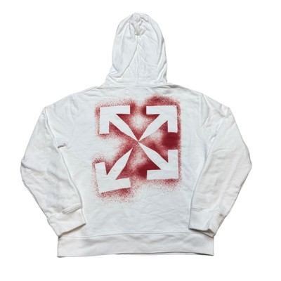 Off-White Main Label Virgil Abloh Stencil Arrows Logo Print Hoodie