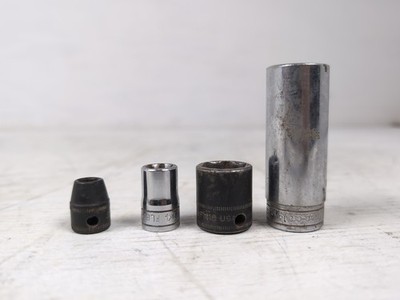 Snap-On Socket Mixes Lot Of 4 - SFS261/FLE140/IMFM18/IMFM8