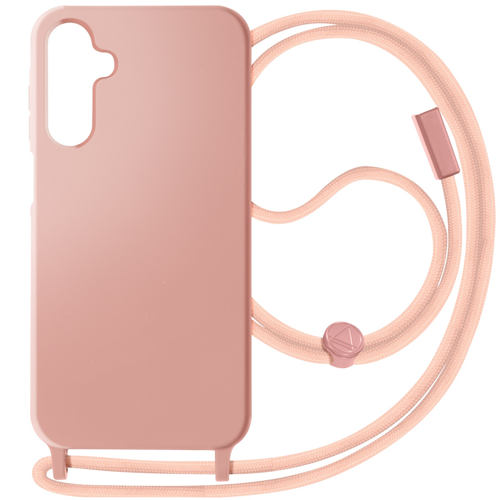 Coque cordon Samsung Galaxy A15 Avizar rose pour voyages et balades urbaines