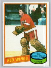 1980-81 TOPPS #125 JIM RUTHERFORD DETROIT RED WINGS