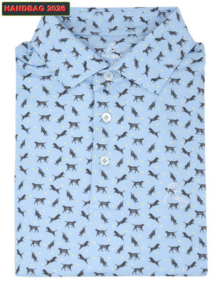 Rhoback The Lab Print Polo 3D Performance Stretch Breathable Golf EUC #2