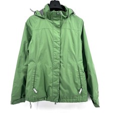 Vintage Eddie Bauer Windbreaker Jacket Men  s Medium Green Hooded Hiking 2000s