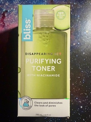 Bliss Disappearing Act Niacinamide PC + Pore Vanish Purifying Toner 10fl oz NIB