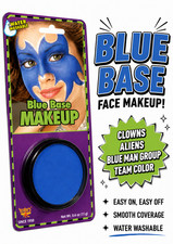 BLUE GREASE PAINT MAKEUP Face Base Man Group Costume Halloween Alien Clown