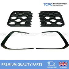 VW GOLF MK8 GTI GTD GTE 2020-2023 LEFT & RIGHT FOG LIGHT GRILLES + TRIM PAIR SET