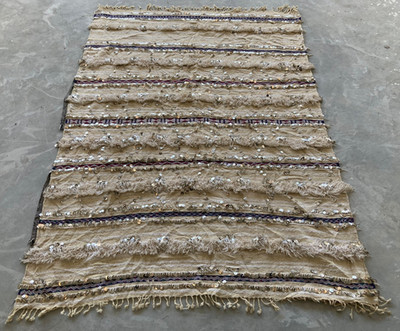 Vintage Traditionell Handgefertigt Marokkanisch Global Boho Wolle Kelim Boden Teppich 162x120cm