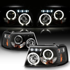 - for 2001-2011 Ford Ranger LED Halo Black Housing Projector Headlights W/Corner