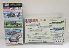 A 2X LOT 1/700 PIT ROAD JASDF WINGS SET 3 + AOSHIMA JGSDF HELICOPTER SET NEW A