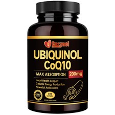 Ubiquinol CoQ10 200mg Softgels, High Absorption Coenzyme Q10 Support Heart He...