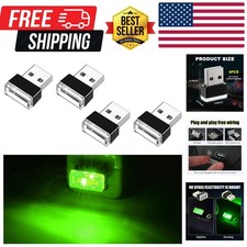 Compact 4-Piece USB LED Night Light Set for Stylish Vehicle Interior Ambiance