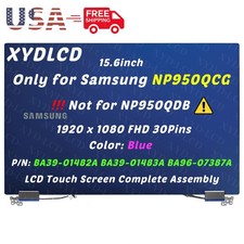 Original for Samsung NP950QCG-K01US LCD Screen Touch Full Top Assembly FHD Blue