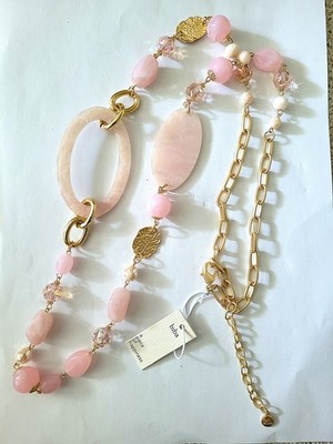 Biba Kette Kristall Resin Rosa  100+8 cm, Neu / 6175501