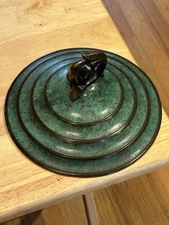 Carl Sorensen Danish Mid Century Modern Verdigris Bronze Large Lid Only