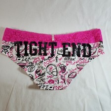Victoria's Secret PINK Extra Low Rise Hipster Small White Graffiti TIGHT END