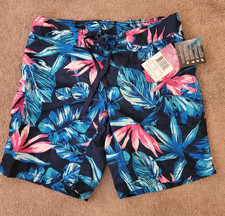 Kanu Surf Hayley Board Shorts Misses Size 6 Navy Pink Floral 5493 NEW