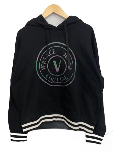 VERSACE JEANS COUTURE Hoodie V-Emblem 73GAIG01 M Black