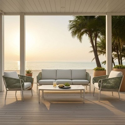 Lesli Living Lounge-Set Zaya Sitzgruppe Loungegruppe Sitzlounge Outdoor-Lounge 