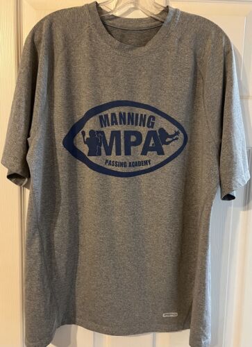 Manning Passing Academy Gray T Shirt Men’s Extra Large Reebok XL Eli Peyton - Photo 1 sur 5