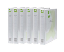 A4 Ring Binder File Presentation Folder White 25mm 2D Ring  Pack of 6