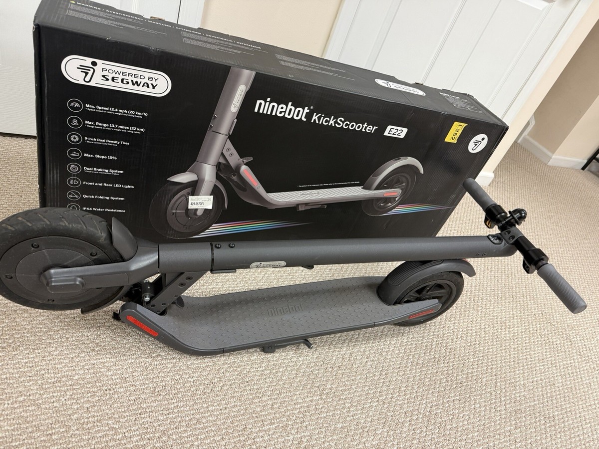 Segway Ninebot E22 300W Electric Kick Scooter - Dark Gray