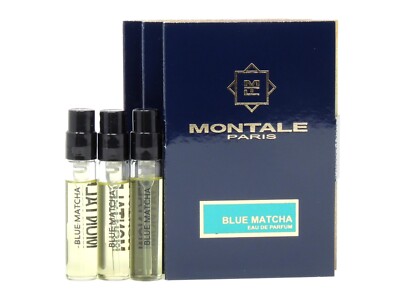 MONTALE PARIS BLUE MATCHA EDP 2.0ml .06fl oz x 3 COLOGNE PERFUME SPRAY SAMPLES