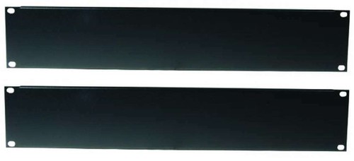 2x 2 HE U Rackblende Stahl Frontplatte Rackpanel Rack Blende 19" Blindplatte - 第 1/6 張圖片