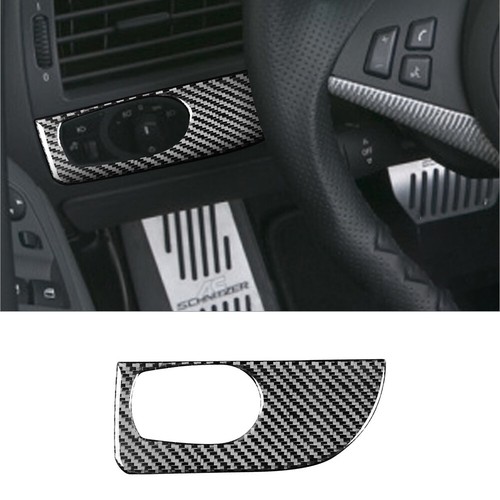 Cache Commutateur Phare Carbone Pour BMW Série 6 E63/E64 - Noir, Adhésif, Facile à Poser