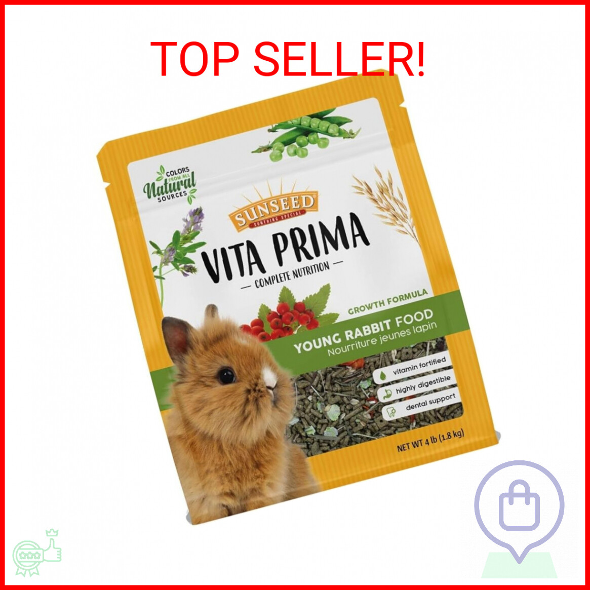 Sunseed Vita Prima Young Rabbit Food Complete Nutrition Premium
