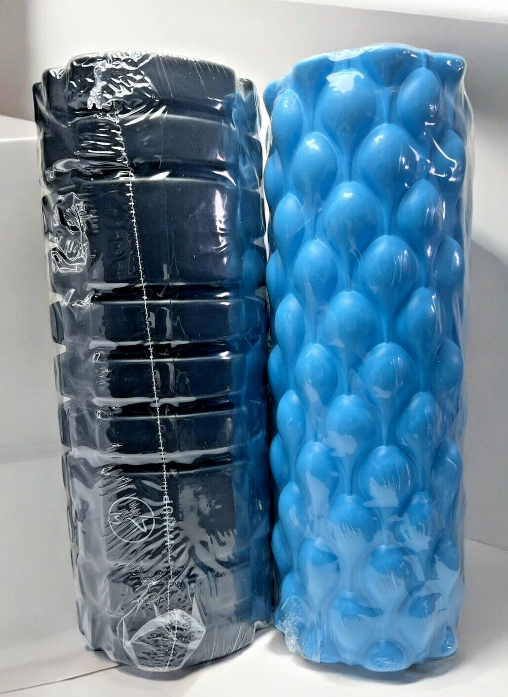 2Pack Foam Roller for Deep Tissue Massager Muscle Trigger Point Blk/Blu 13''X5''