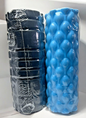 2Pack Foam Roller for Deep Tissue Massager Muscle Trigger Point Blk/Blu 13''X5''