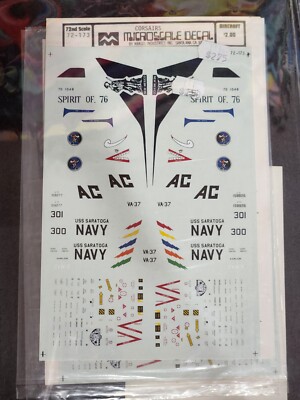 1/72 MicroScale Decals Sheet No. 72-173 Corsair A-7D New Mexico ANG A-7E VA-37