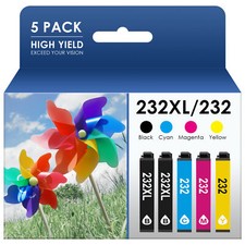 232XL Black Color Ink Cartridge compatible with Epson WorkForce WF-2950 XP-4205