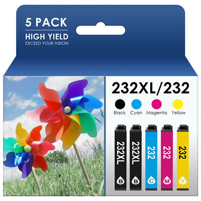 232XL Black Color Ink Cartridge compatible with Epson WorkForce WF-2950 XP-4205
