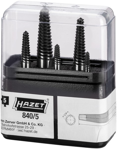 Hazet Linksausdreher Schraubenausdreher Ausdreher-Satz 5 Teilig 840/5-image