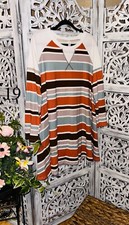 womens long sleeved striped dress small 