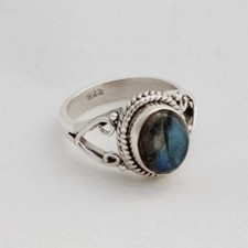 Beautiful Labradorite Gemstone 925 Sterling Silver Ring Wedding Boho Gift C-441