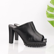 Allsaints Womens Sandal Size 39 9 Black Leath...