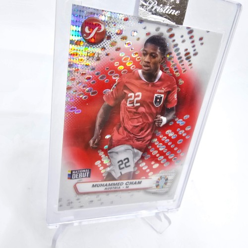 MUHAMMED CHAM 2023 Topps Pristine Road to UEFA 2024 Red Refractor /5 Encased 🔥 - Picture 2 of 4