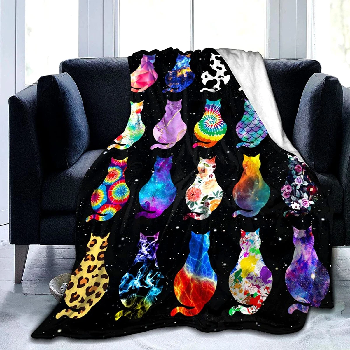Galaxy cat blanket top