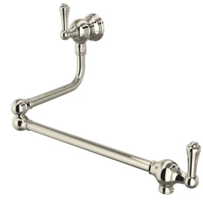 Perrin Rowe U.4799LS-PN-2 Edwardian Wall Mounted Pot Filler Polished Nickel New