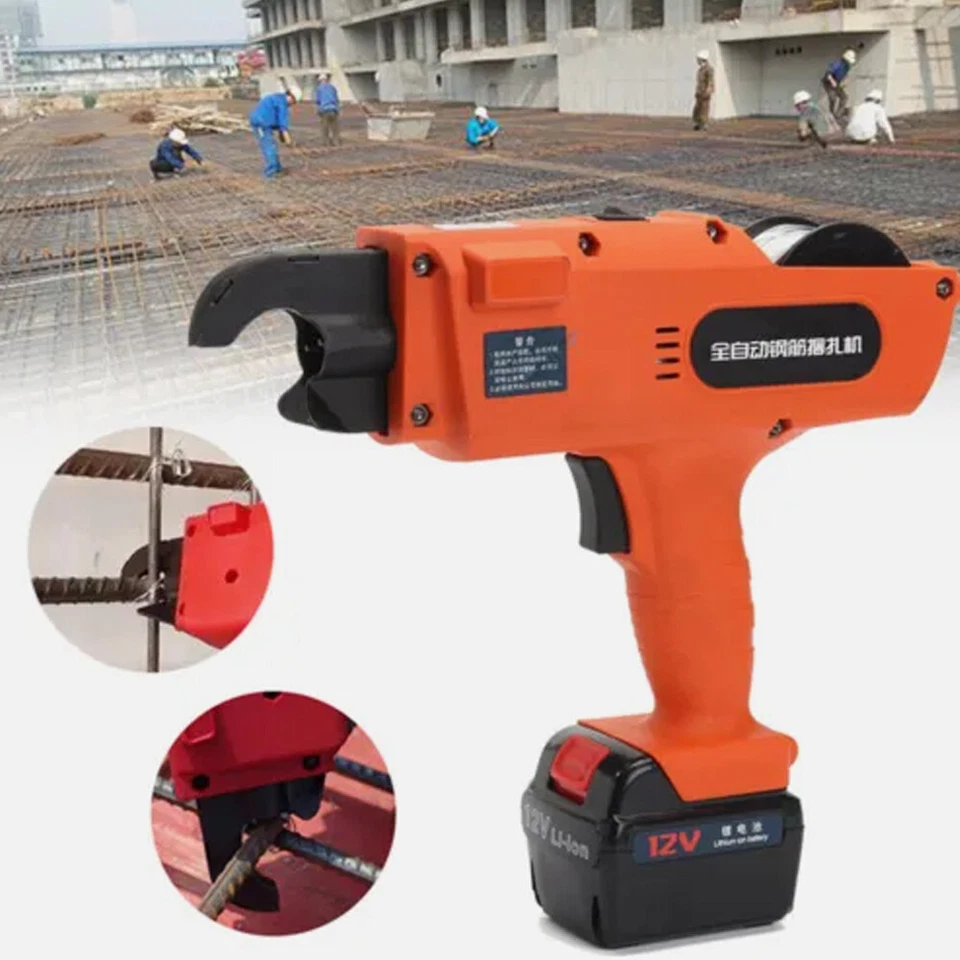 New 6-25mm Rebar Tier Tying Machine Automatic Steel Bar Rod Binding Tool - Image 3 of 4